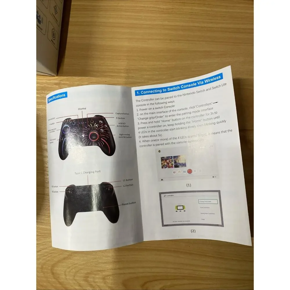 Wireless Gaming Controller Nintendo Switch Turbo Speed NIB Open Box